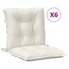 vidaXL Lowback Chair Cushions 6 pcs Melange Cream 39.4"x19.7"x2.8" Fabric - 2 of 4