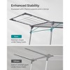 SONGMICS Clothes Drying Rack Foldable, Gullwing Laundry Drying Rack, Space-Saving, 22.2 x 68.1 x 38 Inches, Sock Clips, Metal Structure Gray - 4 of 4