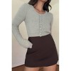 Women's Knit Scoop Neck Cardigan - SALTY - 3 of 4