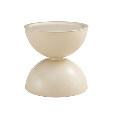 Vynxaria White End Tables - Multifunctional Round Coffee Tables with Storage