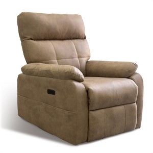 Electric Zero Gravity Recliner Chair with USB & Type-C Charging Ports and Side Storage Pocket - 1 of 4