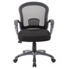 Ergonomic Mesh Task Chair Black - Boss: Swivel, Lumbar Support, Adjustable Height - image 2 of 4