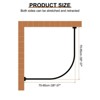 Unique Bargains Stainless Steel L Shaped Corner Adjustable Stretchable Shower Curtain Rod Rack - 2 of 4