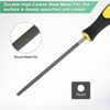 Unique Bargains Round Metal File High Carbon Steel PVC Grip Handle Hand Files - 2 of 4