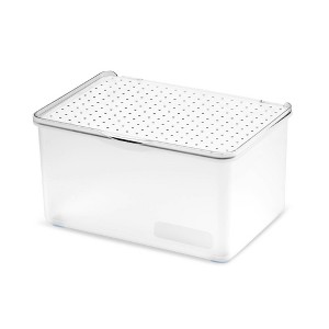 Medium Lid Bin - madesmart: Plastic Organizer Caddy for Shower and Bath, 10.37" Length - 1 of 3