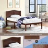 Twin Size Bed Frame with Slatted Headboard, Solid Wood Platform Bed with Wood Slat Support, No Box Spring Needed - 3 of 4