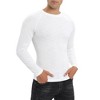 Mens Shirts 2 Packs Crew Tops Long Sleeve Ribbed Pullover Sweater Sim Fit Basic Layer Tops Solid Tee Crewneck Stretchy Undershirts - 3 of 4