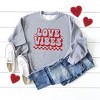 Simply Sage Market Women's Graphic Sweatshirt Love Vibes Checkered - 3 of 4