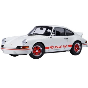 Porsche 911 Carrera 2.7 RS Grand Prix White with Red Stripes and Wheels 1/18 Model Car by Autoart - 1 of 4