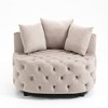 Elegant and Comfortable Velvet Accent Chair, Skin-Friendly, Ergonomic Design, Leisure Sofa Barrel Chair for Living Room, Small Spaces - Armless - 2 of 4