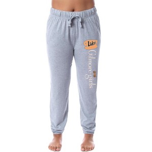 Gilmore Girls Womens' Luke's Diner Logo TV Show Sleep Jogger Pajama Pants Grey - 1 of 3