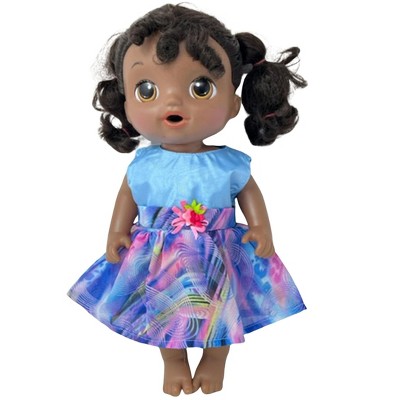 Doll Clothes Superstore Blue Purple Splash Dress Fits 14 Inch Baby Alive And Little Baby Dolls