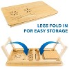 Mount-It! Natural Bamboo Laptop Bed Tray with Tilting Top and Pullout Storage Drawer | Adjustable Breakfast Table with Foldable Design | Eco-Friendly - 4 of 4