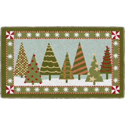 Brumlow Mills Festive Christmas Trees Holiday Rug, 1'8" x 2'10"