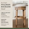 Maven Lane Pullman Backless Swivel Fabric Bar Height Bar Stool - 4 of 4