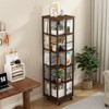 GDFStudio Jelor 66.14"H Modern 5-Tier 360° Rotating Narrow Bookshelf - 2 of 4