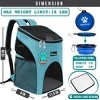PetAmi Small Dogs Cats Backpack Carrier, Airline Approved Pet Ventilated Safety Strap Buckle for Hiking Travel Camping Outdoor - 2 of 4