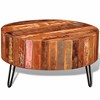vidaXL Coffee Table Multicolor Reclaimed solid wood, Iron 27.6 in diameter - 2 of 4