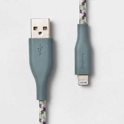 heyday™ Lightning to USB-A Braided Cable 4ft - Gray Teal