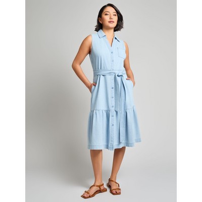 Jones New York Petite Sleeveless Belted Dress