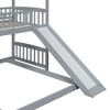 NicBex Twin over Twin Bunk Bed Classic House Shape Loft Bed Pine Frame Bed Frame with Guardrails, Convertible Slide and Storage Stair - 4 of 4