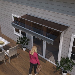 PAGED Awning Window Awnings with Aluminum Alloy Bracket and Valance for Door Entrance - 1 of 4