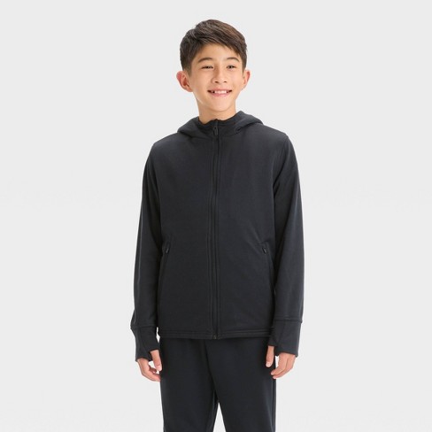 Men's Cotton Fleece Hooded Sweatshirt - All In Motion™ Black M : Target