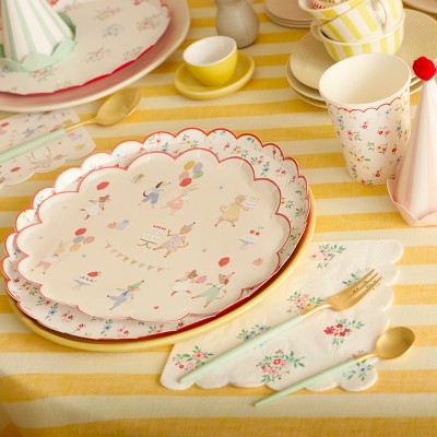 Ditsy Posy Scalloped Large Napkins - Thumbnail 5