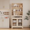 Kitchen Pantry Cabinet, 62 Inch Freestanding Hutch Cupboard with Large Countertop - 4 of 4