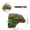 Unique Bargains Resin Tortoise Rock Turtle Basking Platform 7.1"x6.6"x2.9" Khaki Green 1 Pc - 4 of 4