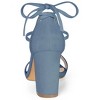 Allegra K Women's Tie-Up Strappy Chunky High Heels Sandal - 3 of 4
