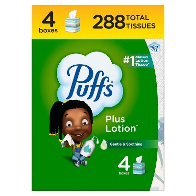 Puffs Plus Lotion Gentle & Soothing Facial Tissue