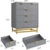 2/3/4/5/6/7 Drawer Dresser with Metal Legs, Wood Dressers Chest Organizer with Wide Storage, Modern Chest of Drawers for Bedroom, Living Room,Hallway - 2 of 4