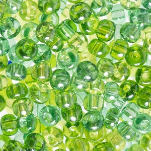 John Bead 22g 2/0 Sea Green Luster Mix Czech Glass Seed Beads for Jewelry Bracelet Necklace Making - 1 of 4
