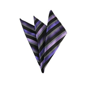 TheDapperTie - Men's Stripe Woven 10 Inch x 10 Inch Pocket Squares Handkerchief - 1 of 3