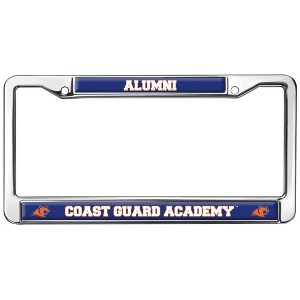 US Coast Guard Academy Alumni Logo Full Size Standard License Plate Metal Frame - 1 of 4