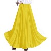 Women's Retro Chiffon Maxi Skirt - Beach Ankle Length Flowy Long Skirt Yellow - 3 of 4