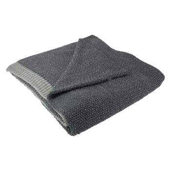 Northlight Gray Knit Rectangular Throw Blanket 50" x 60"