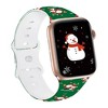 HTUTWOO Chic Breathable Christmas Bands Compatible with Apple Watch 38mm 40mm 41mm,Soft Silicone Sports Wristband Strap for iWatch Series & SE, White - 2 of 4