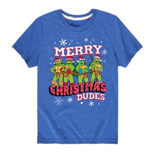 Boys' - Teenage Mutant Ninja Turtles - Merry Christmas Dude Short Sleeve Graphic T-Shirt - 1 of 4