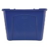 Rubbermaid Commercial Stacking Recycle Bin Rectangular Polyethylene 14gal Blue 571473BE - 3 of 4
