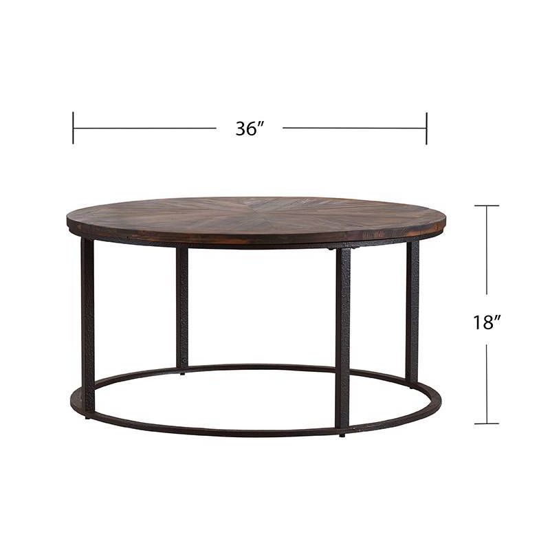Lymedon Reclaimed Wood Cocktail Table Natural/Black - Aiden Lane, 3 of 8