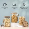 Holden Stackable Glass Storage Canister Set with Wood Lids and Tray - 4 of 4