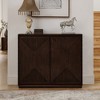 Bella Depot  39'' Modern V-shape Storage Cabinet, Narrow Side Cabinet for Living Room Entryway Hallway Kitchen - 2 of 4