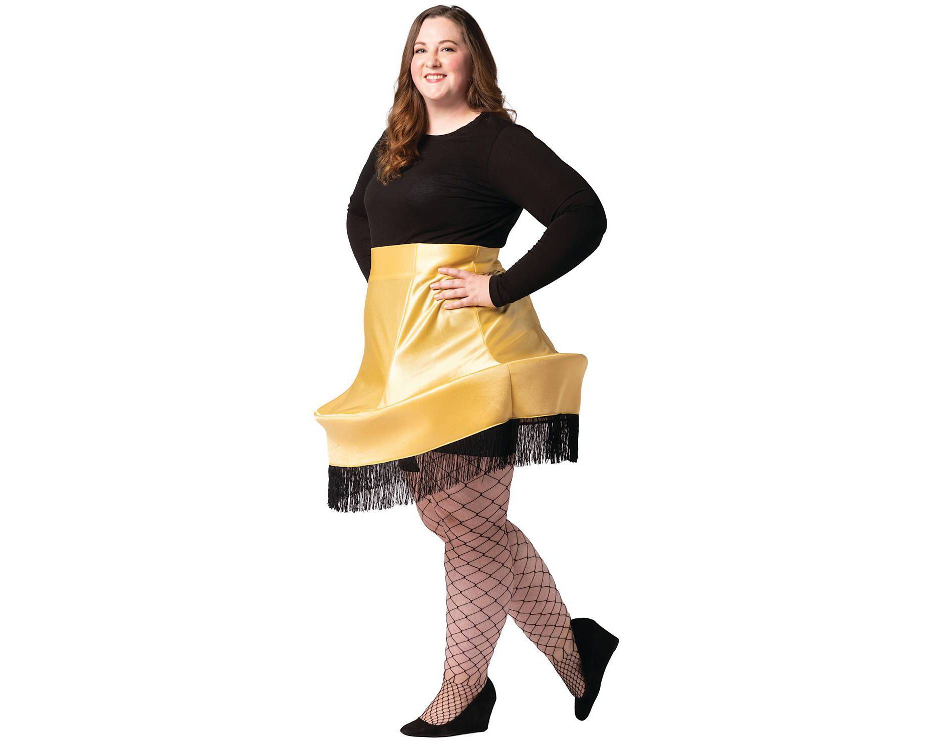 Imposta Costumes Women's Leg Lamp Costume Dress Gold/Black L/XL