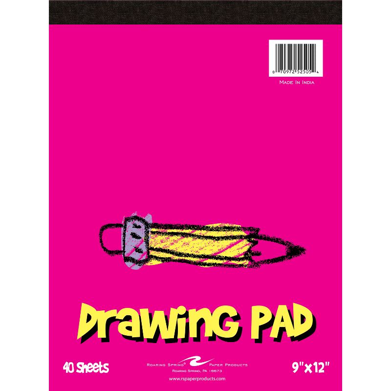 Roaring Spring Paper Products Kid's Drawing Pad, 9" x 12", 40 Sheets, Pack of 6, 2 of 4