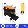 SEVOBAL Utility Storage Cart Large-Capacity Foldable Ultra-Long Extension Trolley Multi-Purpose Folding Cart, Black And Orange, 52.70"*19.70"*50.90" - 3 of 4