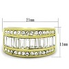Slickblue Pave Band Gold-Tone Stainless Steel Ring for Women, IP Gold Finish, Clear Synthetic Crystal, size 5-10 - 2 of 4
