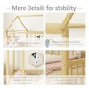 ROOMTEC Floor Wooden Bed with House Roof Frame - 4 of 4