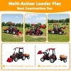 AMERLIFE 24V Kids Ride-On Tractor with Trailer & Front Loader, 3-in-1 Electric Construction Vehicle with Dual Motors, LED & All-Terrain Wheels - 4 of 4